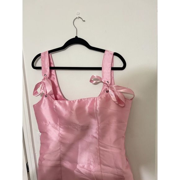 Dolls Kill Current Mood Pixie Stardust Pink Mini Dress Babydoll Cosplay Sz XL - Picture 4 of 7